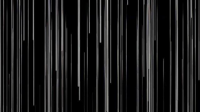 Abstract Digital Rain Falling Down on transparent Background, Futuristic Technology Concept