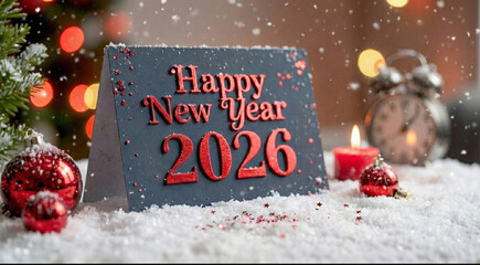 Happy new year 2026 template design 