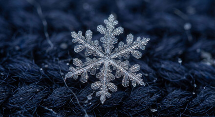 snowflake on the snow