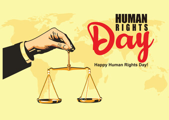 Beautiful poster about human rights day, suitable for various purposes