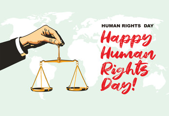 Beautiful poster about human rights day, suitable for various purposes