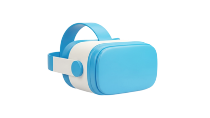 3D VR Headset on transparent background