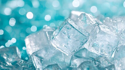 Obraz premium Chilled ice cubes frozen high resolution picture