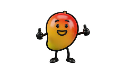 Cute Mango Character Giving Thumbs Up