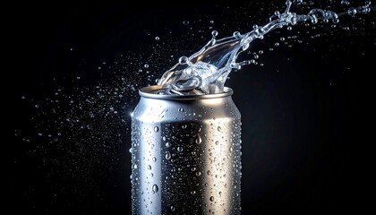 photography of an aluminum beverage can being opened