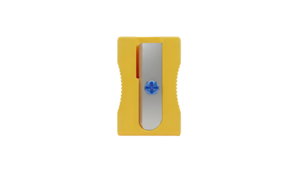 Yellow Pencil Sharpener with Blue Screw Icon transparent background