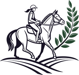 Fototapeta premium horse and rider