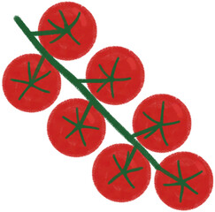 가지에 달린 토마토