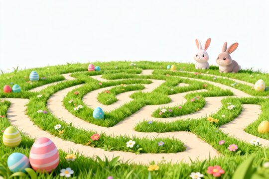 Easter egg hunt game with kids