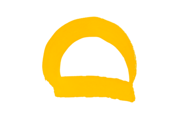 Yellow watercolor background. Artistic hand paint. Isolated on transparent background.
