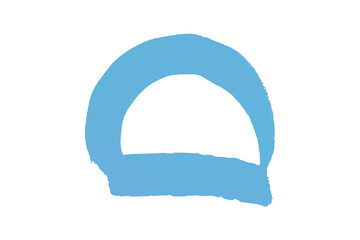 Light blue watercolor background. Artistic hand paint. Isolated on transparent background.
