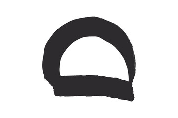 Dark gray watercolor background. Artistic hand paint. Isolated on transparent background.
