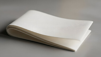 White Fabric Wallet Folded on Light Surface