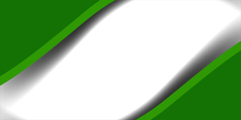 Latar belakang gelombang hijau modern dengan lengkungan halus, nada gradien, dan garis tipis putih dan hijau mengalir pada latar belakang putih bersih. © Maruf