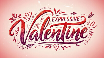 Expressive valentine day greeting card design
