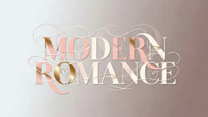 Modern romance typography with elegant design elements