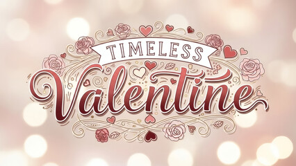 Timeless valentine day greeting card with beautiful design