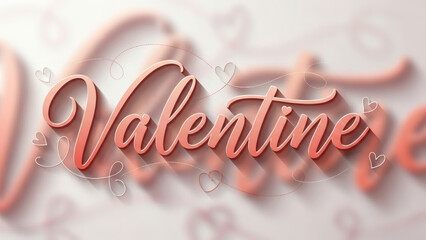 Beautiful valentine day greeting card with heart