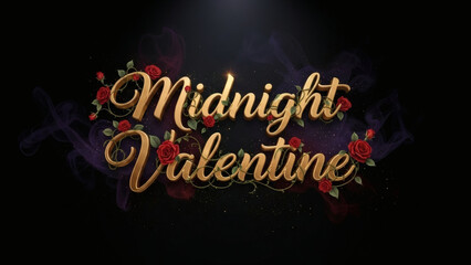 Midnight valentine's day romantic background