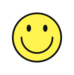 Fototapeta premium Emoticon icon logo vector design template, happy emoji, smile vector.