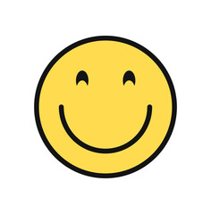 Emoticon icon logo vector design template, happy emoji