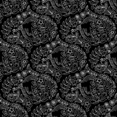 pattern, seamless, quatrefoil, tulip, flower, floral, geometric, moorish, arabesque, minimalist, modern, wallpaper, background, texture, grey, white, pastel, vector, illustration, design, decorative, 