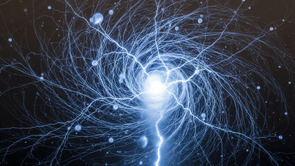 Neuron Network Electric Surge White Glow