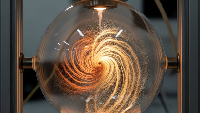 Toroidal Plasma Swirl in Glass Bulb