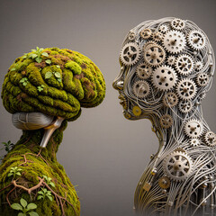 Nature's Mind Meets Mechanical Intellect A Duality of Thought