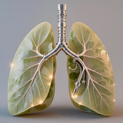Conceptual Biomechanical Lungs Nature and Technology Fusion