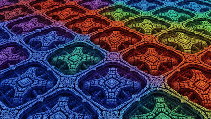 Colorful Geometric Tile Pattern