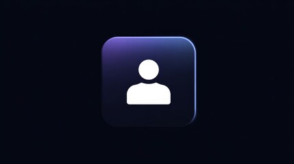Modern user profile icon on a dark background with a glowing gradient effect.