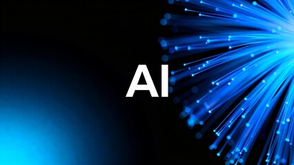 Obraz premium AI fiber optic light burst