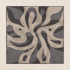 Abstract background in vintage style. Stylized old with grain. For use in graphics, for printing on wall decorations.