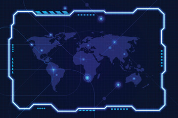 HUD UI elements, command center, smart cities, interface design.	