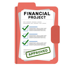 Approved Loan Application Form, Financial Project Document Illustration