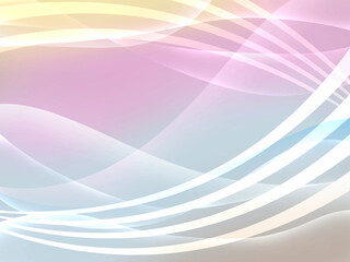 透明感のある光のウェーブにカラフルな色のグラデーション背景