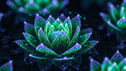 Succulent Glow Floral Lake