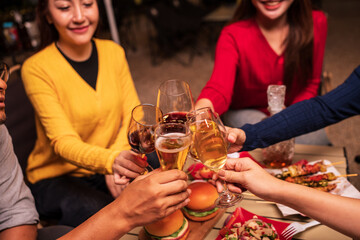 Celebrate whisky at an intimate party at a camping restaurant group celebration.