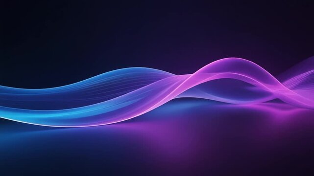 Electric blue blending boldly into neon violet with glossy gradient and soft glowing horizon ambience spreading naturally across surreal cosmic atmosphere depth layers