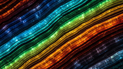 Rainbow Striped Glass