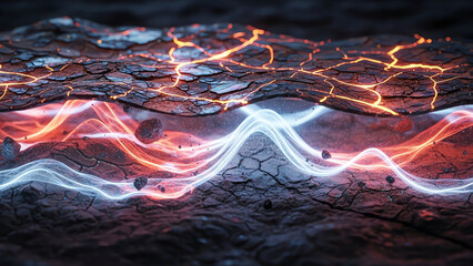 Lava Crack Earth with Glowing Energy
