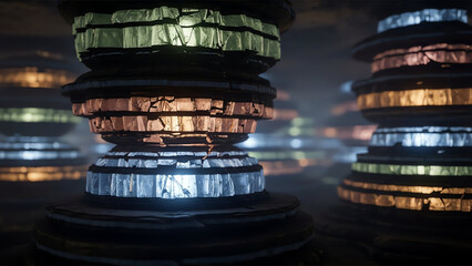 Stacked Colorful Tapes Lights