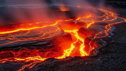 Volcano Lava Flow