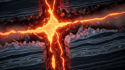Lava Cross Fissure Image