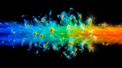 Rainbow Laser Cloud Burst