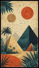 Landscape in oil paint. Pattern for printing on wall decorations, covers, wallpapers