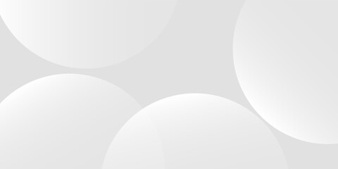 Minimalist white and gray abstract background with soft geometric shapes and halftone dot patterns. futuristic pattern