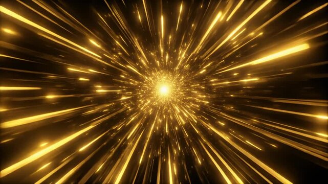 Vibrant Golden Light Explosion with Radiant Beams.