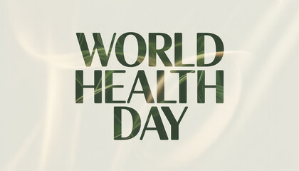 World Health Day awareness campaign with green text on white background